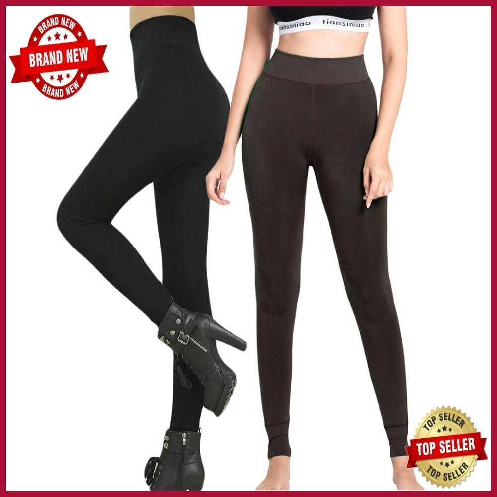 Fleece Lined Thermal Leggings Women's Winter Warm Elastic Tights